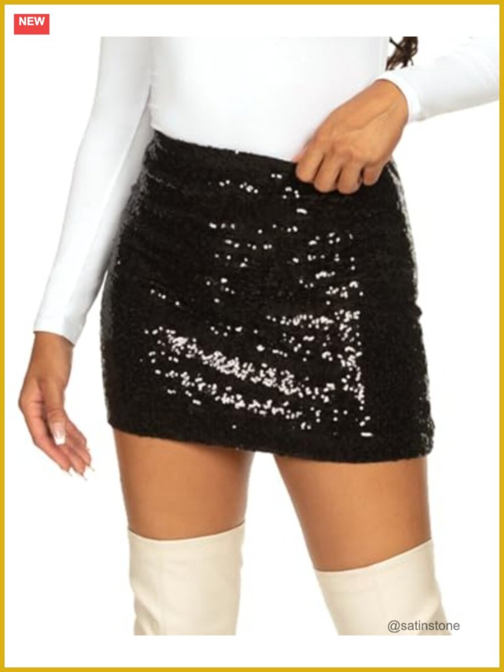 Sequin sparkly skirt sparkle knee length party concert dance mini
